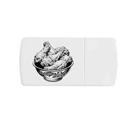 Azeeda 'Fried Chicken Pieces' Pill Box with Tablet Splitter (PI00045553)
