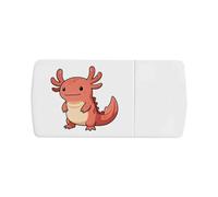 Azeeda 'Friendly Axolotl' Pill Box with Tablet Splitter (PI00040815)