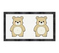 Azeeda 'Friendly Teddy Bear' Pet Feeding Mat (PM00035557)