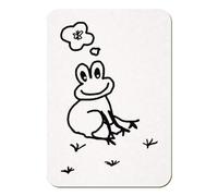 Azeeda 'Frog Dreaming of Lunch' Rectangular Fridge Magnet - Decorative Refrigerator & Whiteboard Magnet for Home, Kitchen or Office - 70mm x 49mm (FM00051892)