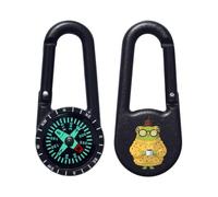 Azeeda 'Frog Holding Coffee Cup' Compass Keyring (KC00042614)