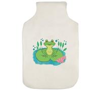 Azeeda 'Frog On A Lily Pad' Hot Water Bottle Cover (HW00044707)