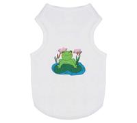 Azeeda 'Frog On A Lily Pad' Pet Dog/Cat T-Shirt, S (PT00150085)