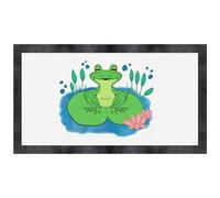 Azeeda 'Frog On A Lily Pad' Pet Feeding Mat (PM00033064)