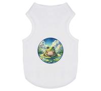 Azeeda 'Frog On Lily Pad' Pet Dog/Cat T-Shirt, L (PT00158407)