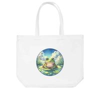 Azeeda 'Frog On Lily Pad' Tote Shopping Bag For Life (BG00084421)