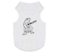 Azeeda 'Frog Playing Guitar' Pet Dog/Cat T-Shirt, XS (PT00181076)