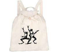 Azeeda 'Frog Rockers' Canvas Rucksack/Backpack (RK00048140) | Drawstring Day Bag for School, Travel, Books and Outdoor Use