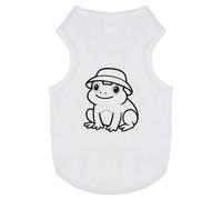 Azeeda 'Frog Wearing Bucket Hat' Pet Dog/Cat T-Shirt, S (PT00161609)