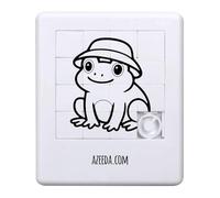 Azeeda 'Frog Wearing Bucket Hat' Sliding Puzzle (PZ00038390)