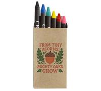 Azeeda 'From Tiny Acorns Mighty Oaks Grow' Coloured Crayon Set (CY00038034)