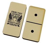 Azeeda 'From Tiny Acorns Mighty Oaks Grow' Domino Set & Box (DM00052194)