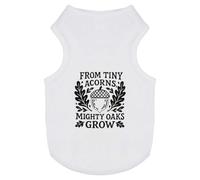 Azeeda 'From Tiny Acorns Mighty Oaks Grow' Pet Dog/Cat T-Shirt, L (PT00167015)