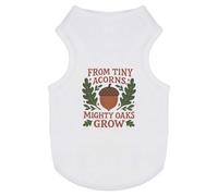 Azeeda 'From Tiny Acorns Mighty Oaks Grow' Pet Dog/Cat T-Shirt, XS (PT00167016)