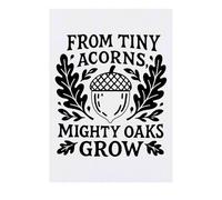 Azeeda 'From Tiny Acorns Mighty Oaks Grow' Temporary Tattoo - Water Resistant, Skin-Safe, Non-Toxic Transfer (TO00091981)