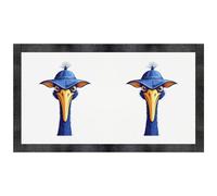 Azeeda 'Funny Bird Wearing Hat' Pet Feeding Mat (PM00035289)