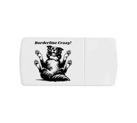 Azeeda 'Funny Border Collie' Pill Box with Tablet Splitter (PI00038038)