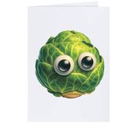 Azeeda 'Funny Brussels Sprout' Greeting Card - A4 (GC00081536)