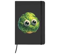 Azeeda 'Funny Brussels Sprout' Ruled Notebook - Black, A5 (NB00081935)