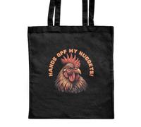 Azeeda 'Funny Chicken Nuggets' Classic Black Tote Shopper Bag (ZB00035233)