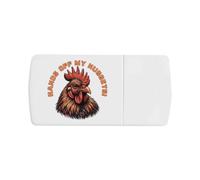 Azeeda 'Funny Chicken Nuggets' Pill Box with Tablet Splitter (PI00045456)