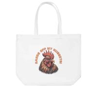 Azeeda 'Funny Chicken Nuggets' Shopping Tote Bag - White (BG00093636)