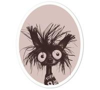 Azeeda 'Funny Chinese Crested Dog' Sticker - White, 10cm (DW00124213)