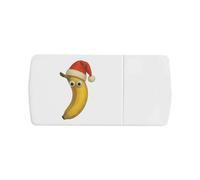 Azeeda 'Funny Christmas Banana' Pill Box with Tablet Splitter (PI00038952)