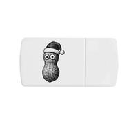 Azeeda 'Funny Christmas Peanut' Pill Box with Tablet Splitter (PI00039325)