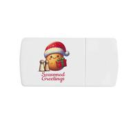 Azeeda 'Funny Christmas Potato' Pill Box with Splitter (PI00046249)