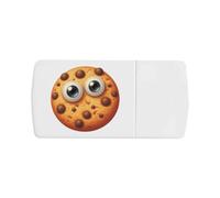 Azeeda 'Funny Cookie Face' Pill Box with Tablet Splitter (PI00037351)