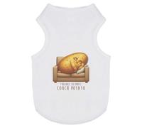 Azeeda 'Funny Couch Potato' Pet Dog/Cat T-Shirt, L (PT00161947)
