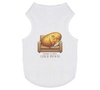 Azeeda 'Funny Couch Potato' Pet Dog/Cat T-Shirt, M (PT00161946)