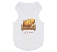 Azeeda 'Funny Couch Potato' Pet Dog/Cat T-Shirt, S (PT00161945)