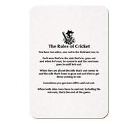 Azeeda 'Funny Cricket Rules' Rectangular Fridge Magnet - Decorative Refrigerator & Whiteboard Magnet for Home, Kitchen or Office - 70mm x 49mm (FM00053691)