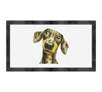 Azeeda 'Funny Dachshund Portrait' Pet Feeding Mat (PM00037829)