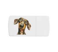 Azeeda 'Funny Dachshund Portrait' Pill Box with Tablet Splitter (PI00042945)