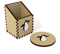 Azeeda 'Funny Dancing Penguin' Desk Tidy/Pencil Holder (DT00082448)