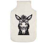 Azeeda 'Funny Donkey Face' Hot Water Bottle Cover (HW00051298)