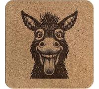 Azeeda 'Funny Donkey Face' Square Cork Trivet/Pot Stand (TR00034069)