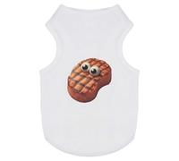 Azeeda 'Funny Face Beef Steak' Pet Dog/Cat T-Shirt, M (PT00173594)