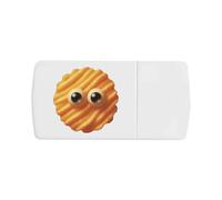Azeeda 'Funny Face Potato Crisp' Pill Box with Tablet Splitter (PI00039798)