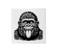 Azeeda 'Funny Gorilla Face' 108mm Square Ceramic Tile (TD00043399)