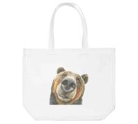 Azeeda 'Funny Grizzly Bear' Tote Shopping Bag For Life (BG00091713)