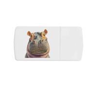Azeeda 'Funny Hippo' Pill Box with Tablet Splitter (PI00043542)