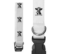 Azeeda 'Funny Mad Cow' Dog Collar - White, S (PR00085005)