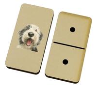 Azeeda 'Funny Old English Sheepdog' Domino Set & Box (DM00057536)
