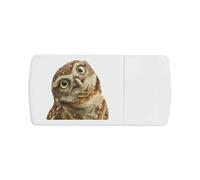 Azeeda 'Funny Owl' Pill Box with Tablet Splitter (PI00043547)