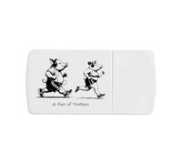 Azeeda 'Funny Pigs Jogging' Pill Box with Tablet Splitter (PI00038684)