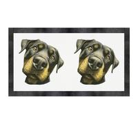 Azeeda 'Funny Rottweiler Dog Portrait' Pet Feeding Mat (PM00037793)